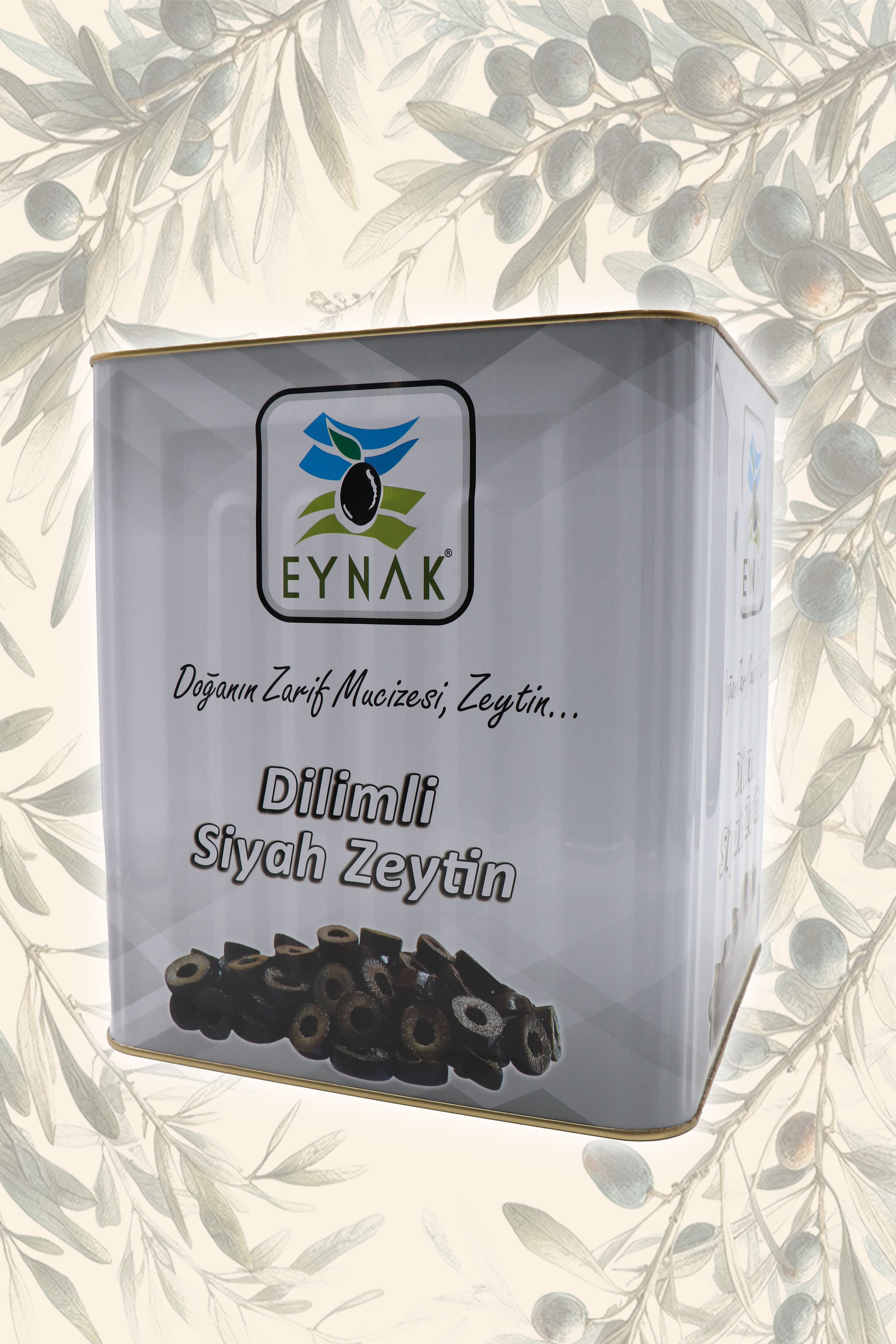 Eynak Dilimli Siyah Zeytin Teneke